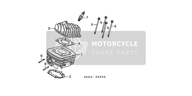 Honda SJ100 1997 Cylindre/Culasse pour un 1997 Honda SJ100